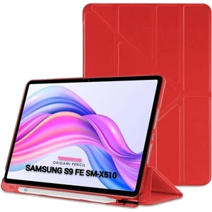 TEKNETSTORE Samsung Galaxy Tab S9 Fe 10.9'' Uyumlu Kalem Bölmeli Uyku Modlu Arkası Silikon Kapak Kılıf SM-X510
