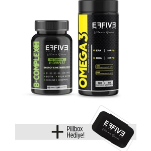 Effive Nutrition Omega 3 120 Softjel + B Complex 60 Tablet