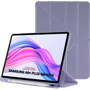 Samsung Galaxy Tab A9 Plus 11 Inç Uyumlu Kalem Bölmeli Uyku Modlu Arkası Silikon Kapak Kılıf SM-X210