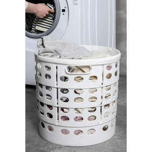 Katlanır Çamaşır Sepeti Beyaz Hafif ve Taşınabilir Pratik Tasarım ile