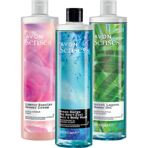 Senses Nane Deniz Su Meymeleri Misk Gül ve Amber Kokulu Duş Jeli Paketi 3 x 500 Ml.