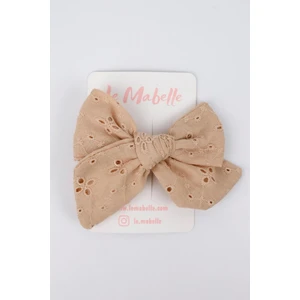 Le Mabelle Bej Fisto Fiyonk Kız Çocuk Klips Toka