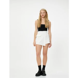 Derin U Yaka Crop Atlet Ribanalı Kalın Askılı