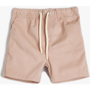 Bebek Basic Şort Beli Bağlamalı Pamuklu