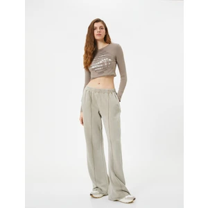 Geniş Paça Eşofman Altı Beli Bağlamalı