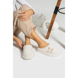 OCT Shoes Kadın Peluş Tüylü Ev Terliği Sessiz Taban Terlik TS1159