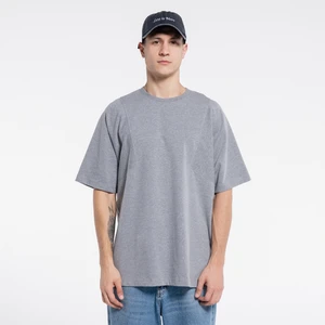 Friday Offset Tio Erkek Gri Melanj Bisiklet Yaka Ekstra Oversize Tişört