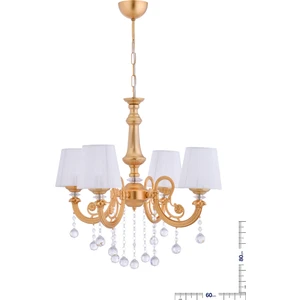 Polat Aydınlatma Turna 4 Lü Beyaz Şapkalı Avi̇ze (Gold)