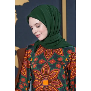 Moda Mevsimi Medine Ipeği Eşarp Zümrüt
