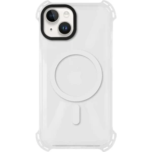 Case 4u Apple iPhone 14 Magsafe Kablosuz Şarj Özellikli Mıknatıslı Şeffaf Beyaz Renkli Kılıf