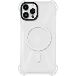 Case 4u Apple iPhone 12 Pro Magsafe Kablosuz Şarj Özellikli Mıknatıslı Şeffaf Beyaz Renkli Kılıf