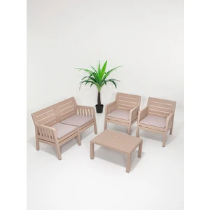 Lara Home Minderli 2 1 1 S Bahçe Takımı - Cappucino