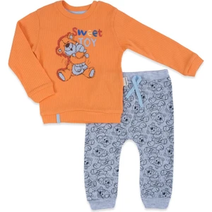 Unisex Bebek Sweet Toy Baskılı Ayıcık Desenli 2li Raporlu Takım