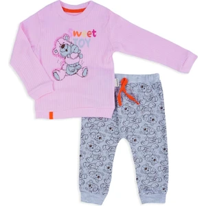 Unisex Bebek Sweet Toy Baskılı Ayıcık Desenli 2li Raporlu Takım