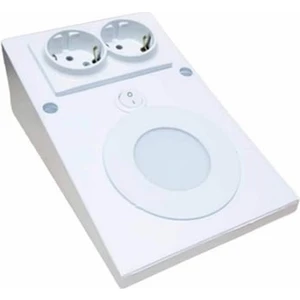 Full Reyon Açma Kapama Düğmeli, Çift Prizli, Beyaz Işık Ledli, Banyo Mutfak Tezgah Altı Üstü, Dolap Içi Armatür