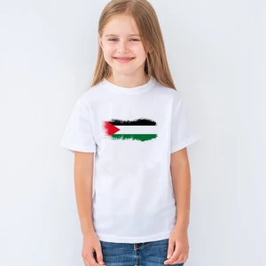 Filistin Bayrağı Desenli Baskılı  Çocuk Tişört T-Shirt Mr-02