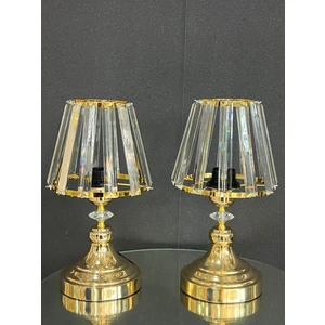 Retro Home Design Lorenzo Ikili Masa Lambası Gold Salon Hol Yatak Odası Ofis Lüks Abajur