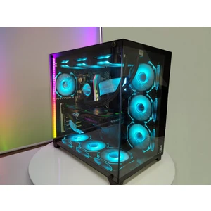 Game Master F-7 Akvaryum 7 Argb Fanlı Kumandalı Siyah Atx F7 Oyuncu Bilgisayar Kasası F7 Siyah