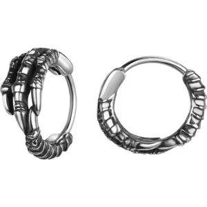 Pençe Dizayn Gotik Halka Geçirmeli Erkek 316L Çelik Erkek Küpe
