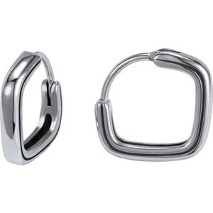 Kare Halka Klasik Geçirmeli Motorcu Erkek 316L Çelik Küpe