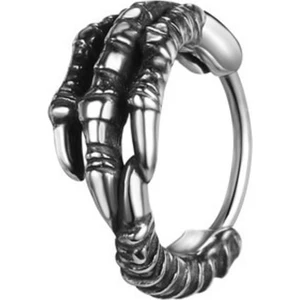 Pençe Dizayn Gotik Halka Geçirmeli Erkek 316L Çelik Erkek Küpe