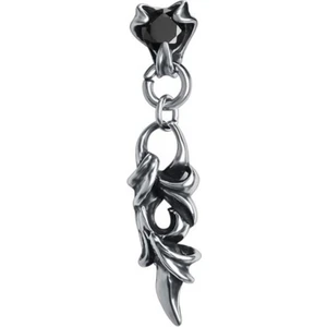 Gotik Aksesuarlı Sallantılı Çivi Model Vintage Erkek 316L Çelik Küpe