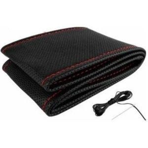 Btl Otomotiv Kırmızı Dikişli Deri Dikme Direksiyon Kılıfı