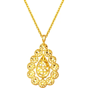 Yaşam Çiçeği Damla 22 Ayar Kadın Altın Kolye