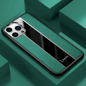 Apple iPhone 15 Pro Max Uyumlu Kılıf Zebana Premium Deri Kılıf Yeşil