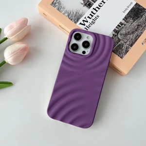 Apple iPhone 15 Pro Uyumlu Kılıf Zebana 3D Water Silikon Kılıf Derin Mor
