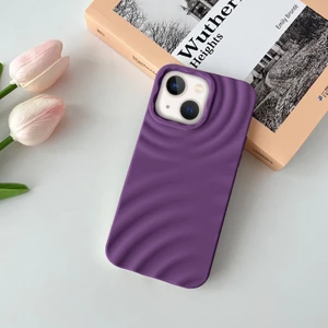 Apple iPhone 15 Uyumlu Kılıf Zebana 3D Water Silikon Kılıf Derin Mor