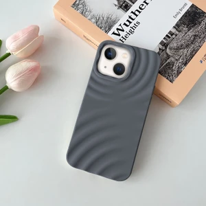 Apple iPhone 15 Uyumlu Kılıf Zebana 3D Water Silikon Kılıf Gri