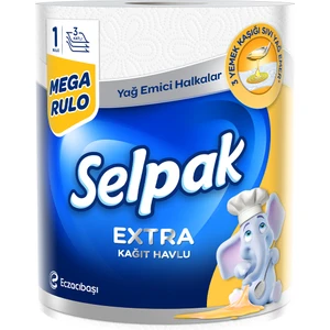 Selpak® Extra 1=3 Yağ Emici Mega Rulo Kağıt Havlu