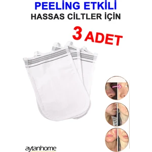 Aytan Home (3 Adet) Saf Floş Ipek Banyo Duş Kesesi Peeling Etkili Kadın ve Erkekler Için Hamam Kesesi