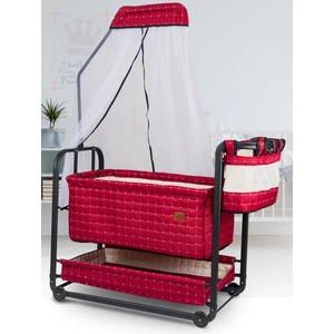 Safir Portatif Beşik Bordo