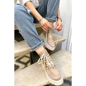 Bej Süet Kadın Bot & Bootie K02991100302