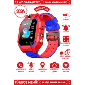 My Watch LBS Konumlu Akıllı Çocuk Takip Saati Sim Kartlı Arama, Kameralı, Gizli Dinleme Özellikli Q19 - Kırmızı