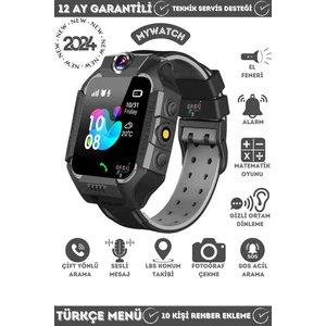 My Watch LBS Konumlu Akıllı Çocuk Takip Saati Sim Kartlı Arama, Kameralı, Gizli Dinleme Özellikli Q19 - Siyah