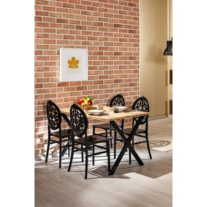 Home Maxima Ceviz/ Venüs Sandalye Masa Takımı-Siyah