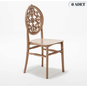6 Adet Venüs Cappucino Sandalye / Balkon-Bahçe-Mutfak