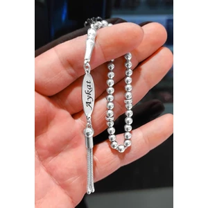 Isimli Gümüş Tesbih Isim Yazılı Kişiye Özel Küçük Boy Mini Tespih 925 Ayar Tes-87