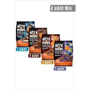 Bite & More Protein Cocoa Pancake Mix Pack / Proteinli Kakaolu Pankek Mix Paket 50 Gram x 4 Adet