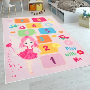 Eliana Home Dijital Baskı Yıkanabilir Kaymaz Taban Çocuk Halısı ve Yolluk LNA4068