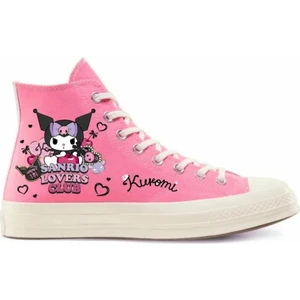Amazoon Desing Pembe  Keten Kuromi Baskılı Kız Çocuk Spor Ayakkabı Sneakers