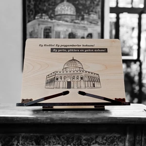 İsfahan TA Kitap Okuma Standı Masaüstü Ahşap Kuran Rahlesi Tablet Tutucu