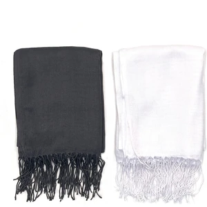 Naz İpek 2'li Set Pamuklu Viskon Paşmina Şal 180X70 cm Püsküllü Yüksek Kalite 150 gr