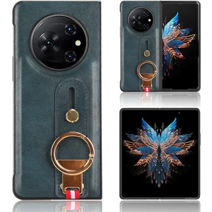 Manyi Market Tecno Phantom V Fold Kılıf Ayarlanabilir Bileklik Kickstand Döngü Pu Deri Bilek Kayışı (Yurt Dışından)