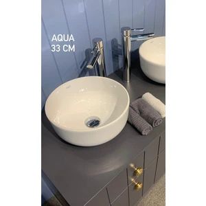 Turkuaz Seramik Cerastyle Aqua 33 cm Tezgah Ustu Canak Mini Lavabo