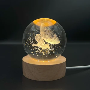 MR Shopping Mr 3D Astronot Kristal Top Işık, Astronot LED Gece Lambası, Uzay Dekoru, Çocuklar, Gençler, Erkekler ve Kızlar Için Ideal Hediye