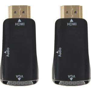 2X 1080P Erkek - VGA Dişi Adaptör Video Dönüştürücü, Ses Çıkışı N3 Siyah (Yurt Dışından)